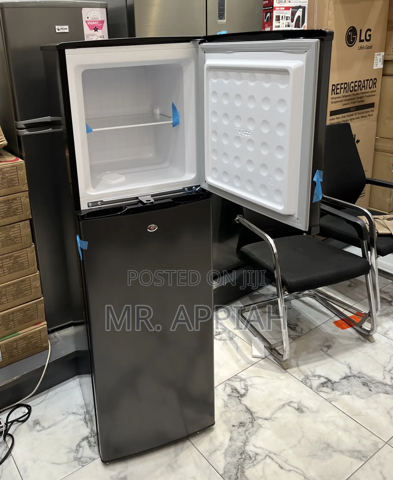 Fast Cooling Nasco Top Mount Freezer Electric Fridge(Gray) Nasf2-22