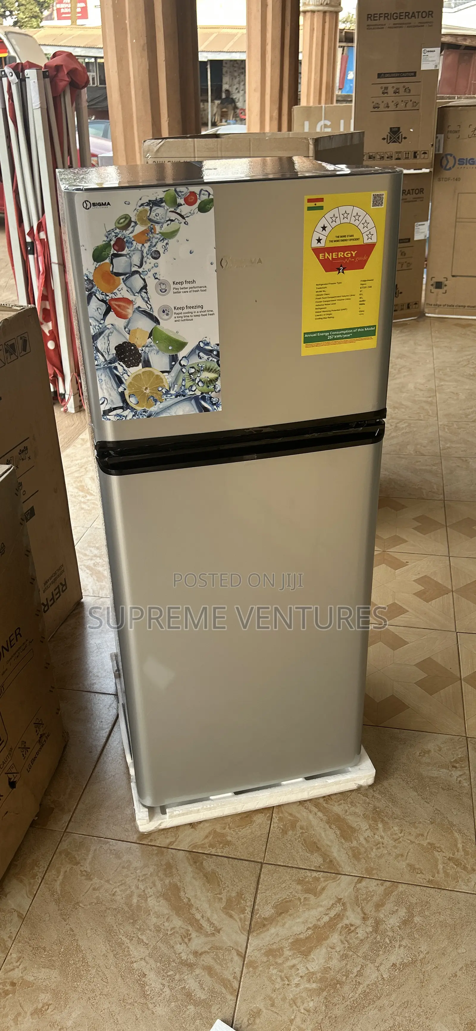 Sigma 118l Double Door Top Freezer Fridge STDF-140