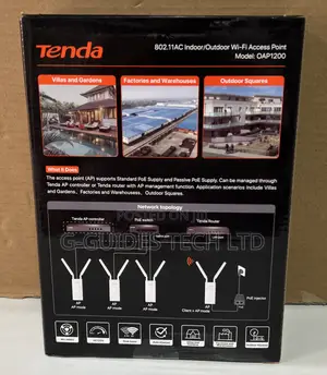 Tenda Ac1200 Dual-Band Indoor/Outdoor Wi-Fi Access Point Oap1200