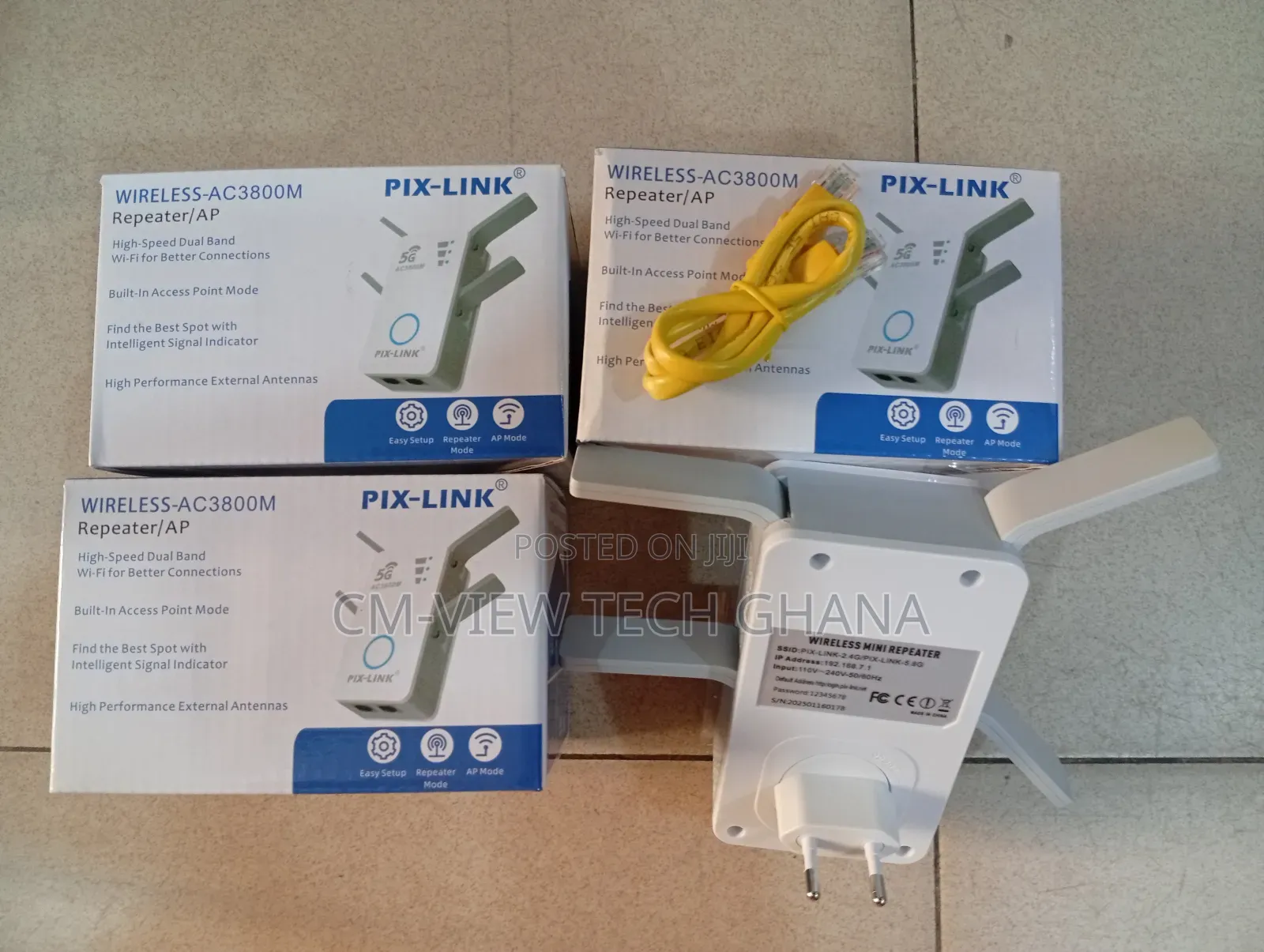 Pix- Link Wireless -Ac3800m Repeater/Extender