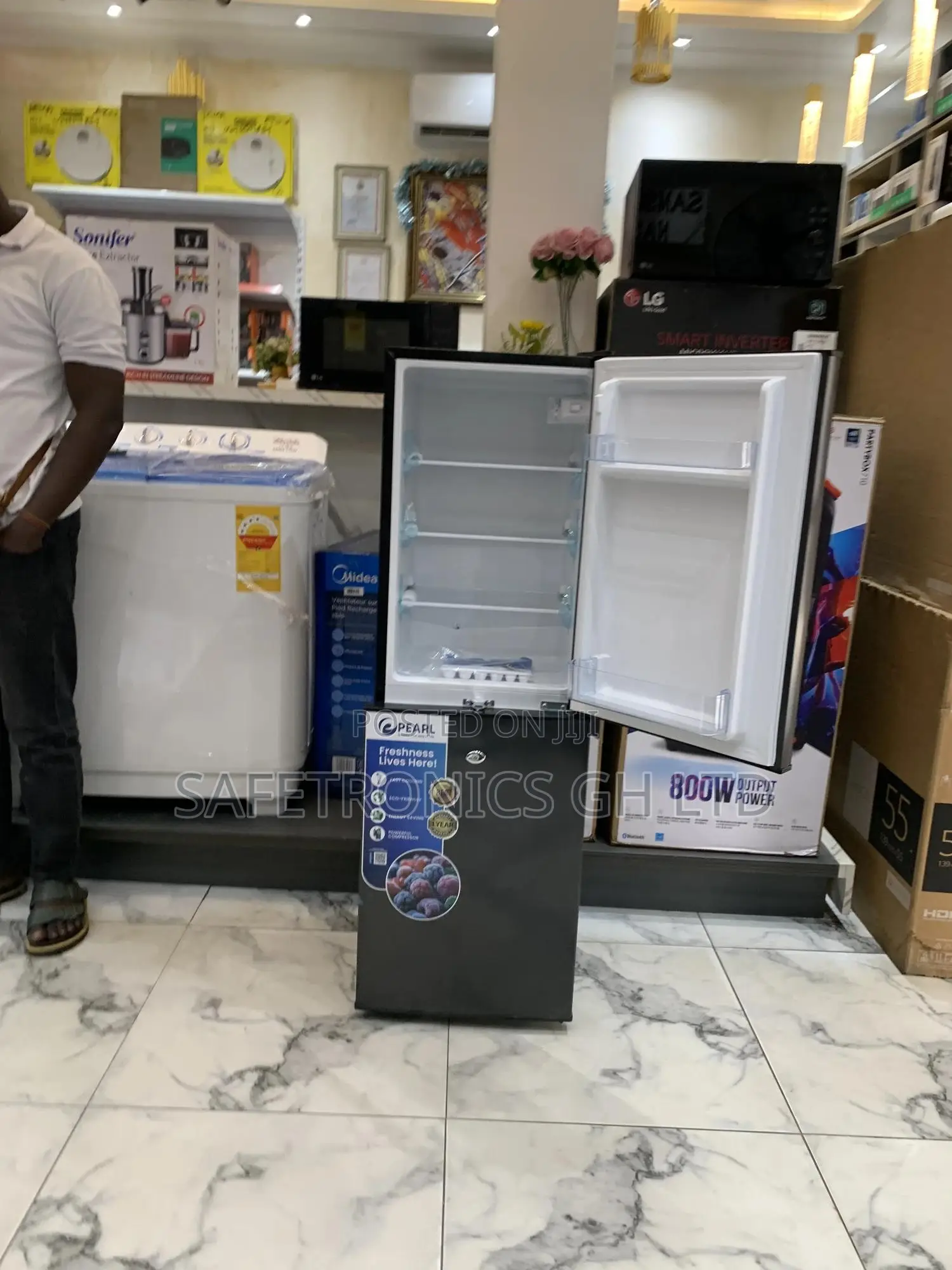 Brand New Bottom Mount Pf-144b 2 Doors 102 Liters Pearl Fridge