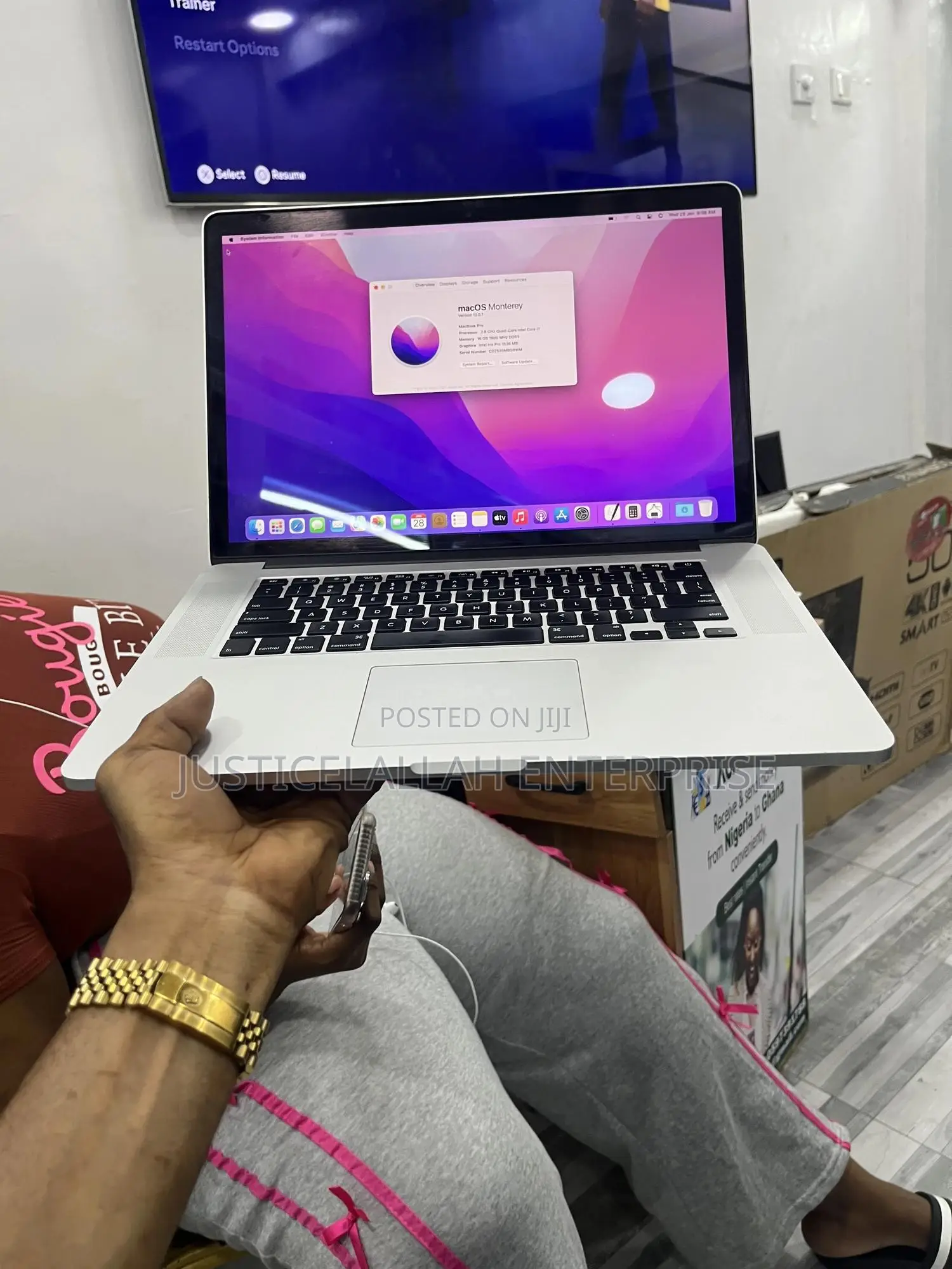 Laptop Apple MacBook Pro 2016 16GB Intel Core i7 SSD 512GB