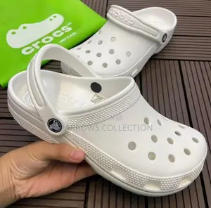All White Classic Crocs
