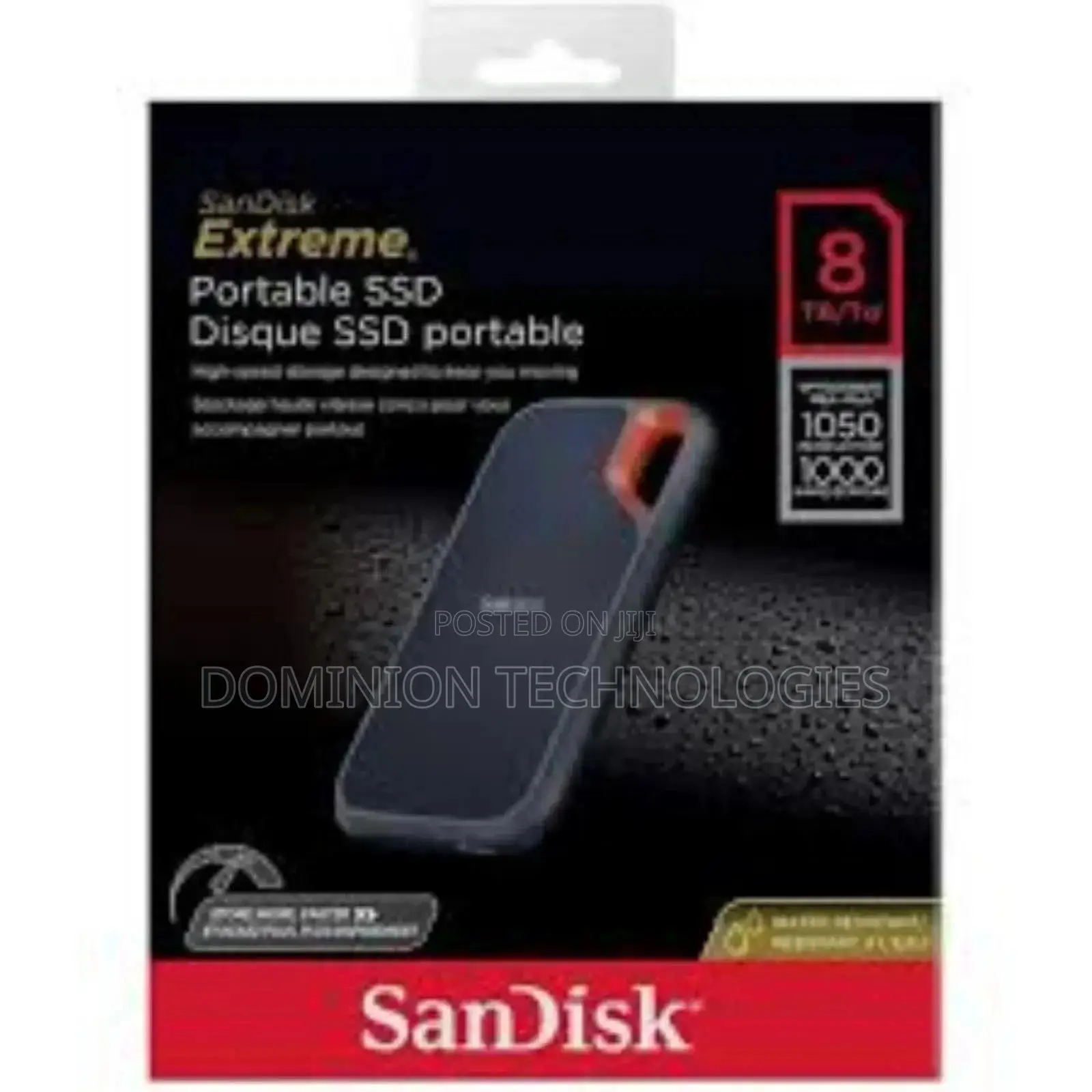 Sandisk Extreme Portable 8tb 1050mbps Ssd External Drive