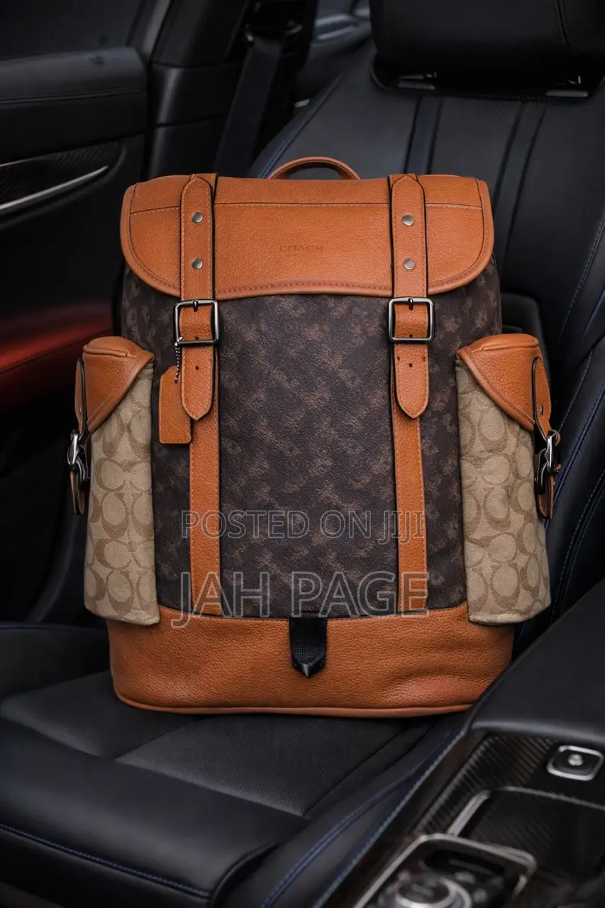 *Coach Backpack in Refined Pebble Leather and Smooth Calf Leather