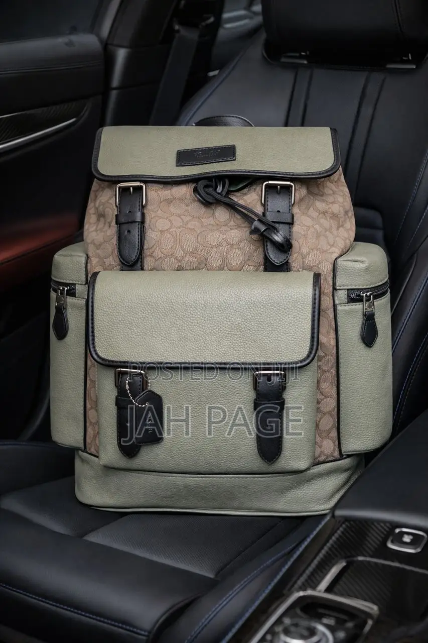 *Coach Backpack in Refined Pebble Leather and Smooth Calf Leather
