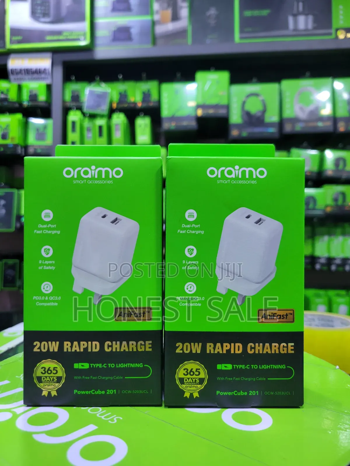 Oraimo Powercube 20w Type-C to Lightning Charger