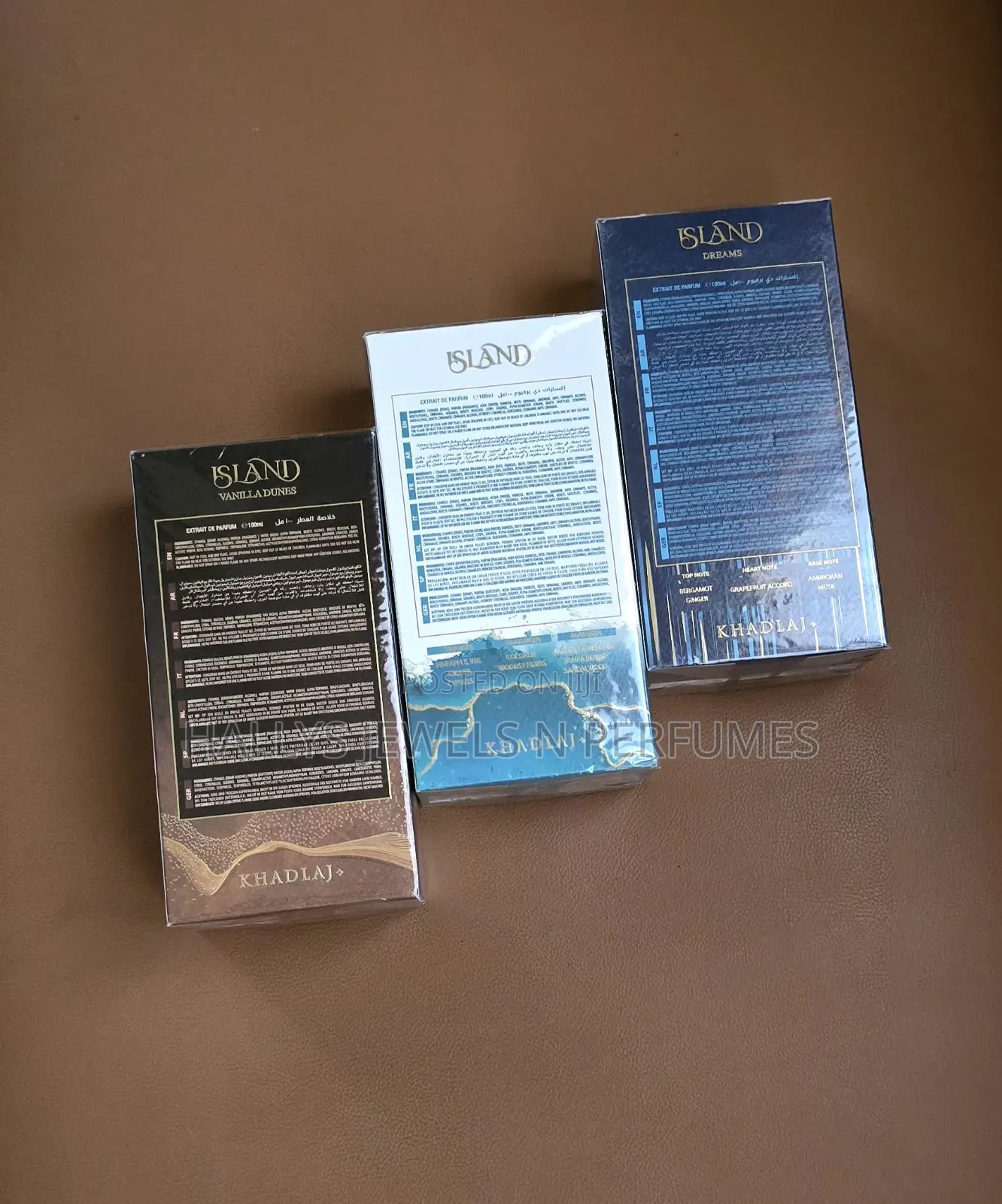 Island (Dreams, Vanilla Dunes) Perfumes by Khadlaj, 100ml, Unisex