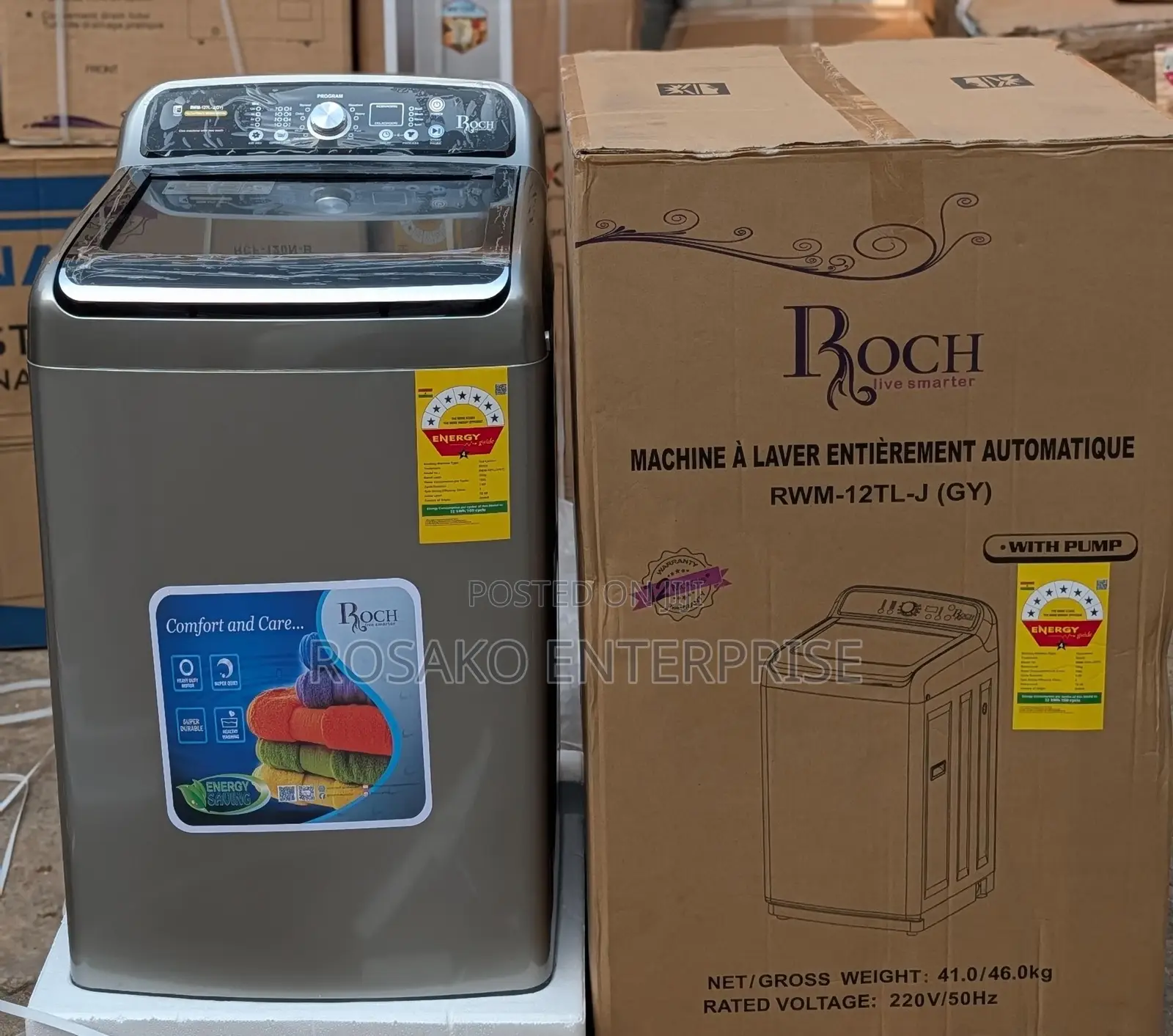 Roch 12kg Top Load Fully Automatic Washing Machine