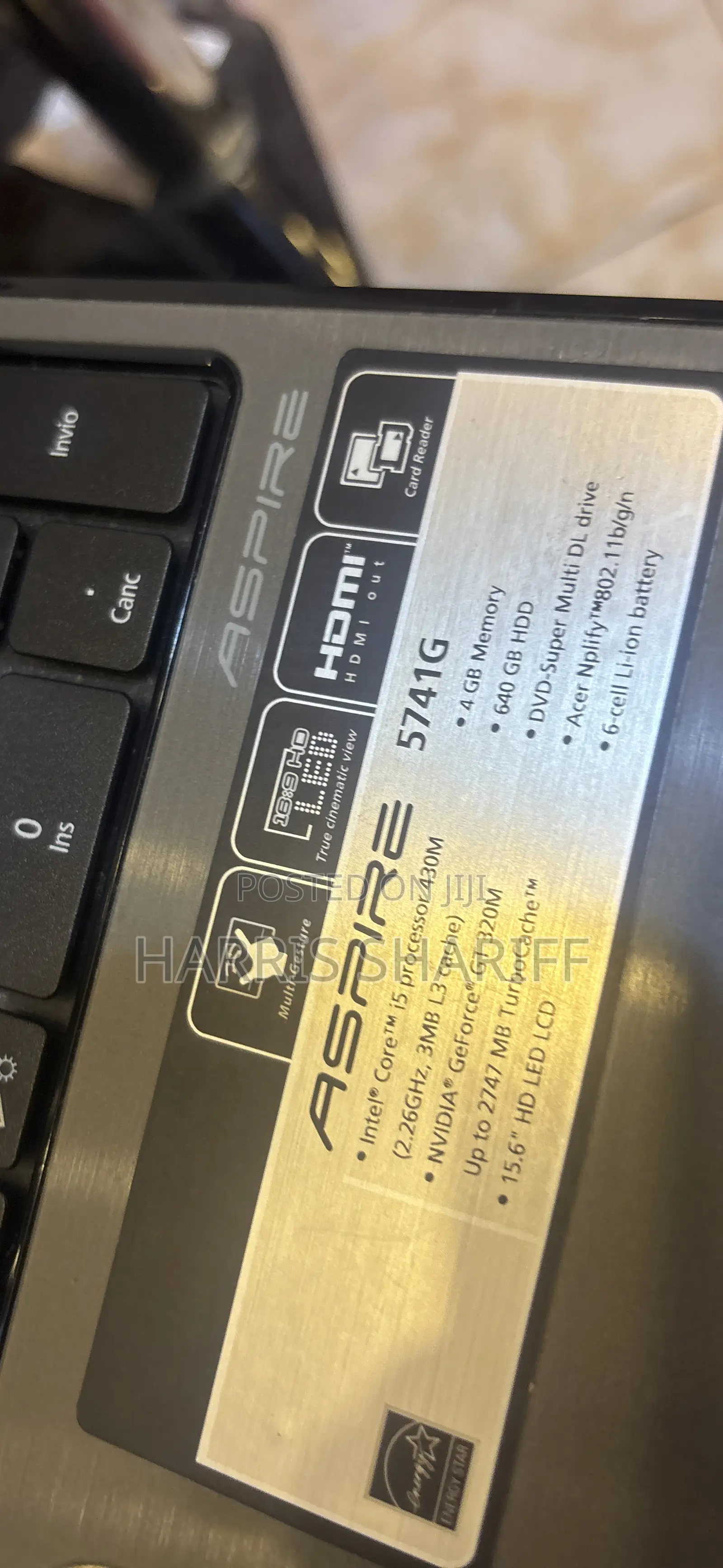 Laptop Acer Aspire 5741G 6GB Intel Core i5 HDD 640GB