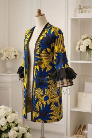 Knee Leghth Ladies Ankara Blazer