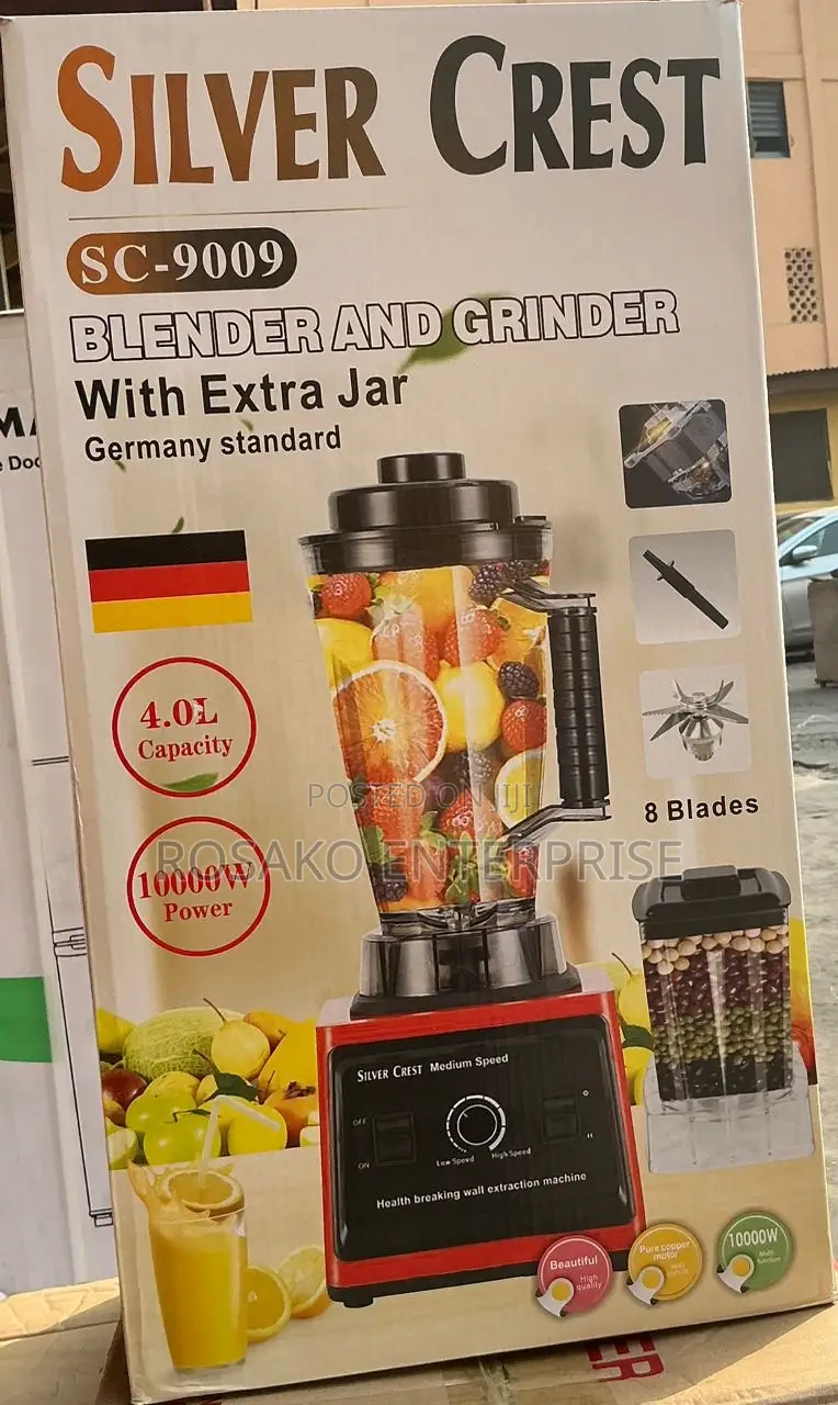 Silver Crest Blender and Grinder With Extra Jar 4.0l
