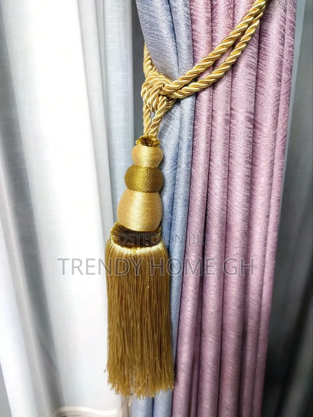 Elegant Curtains Tie-Backs Holdbacks With Tassel Home Office Decor