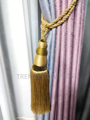 Elegant Curtains Tie-Backs Holdbacks With Tassel Home Office Decor