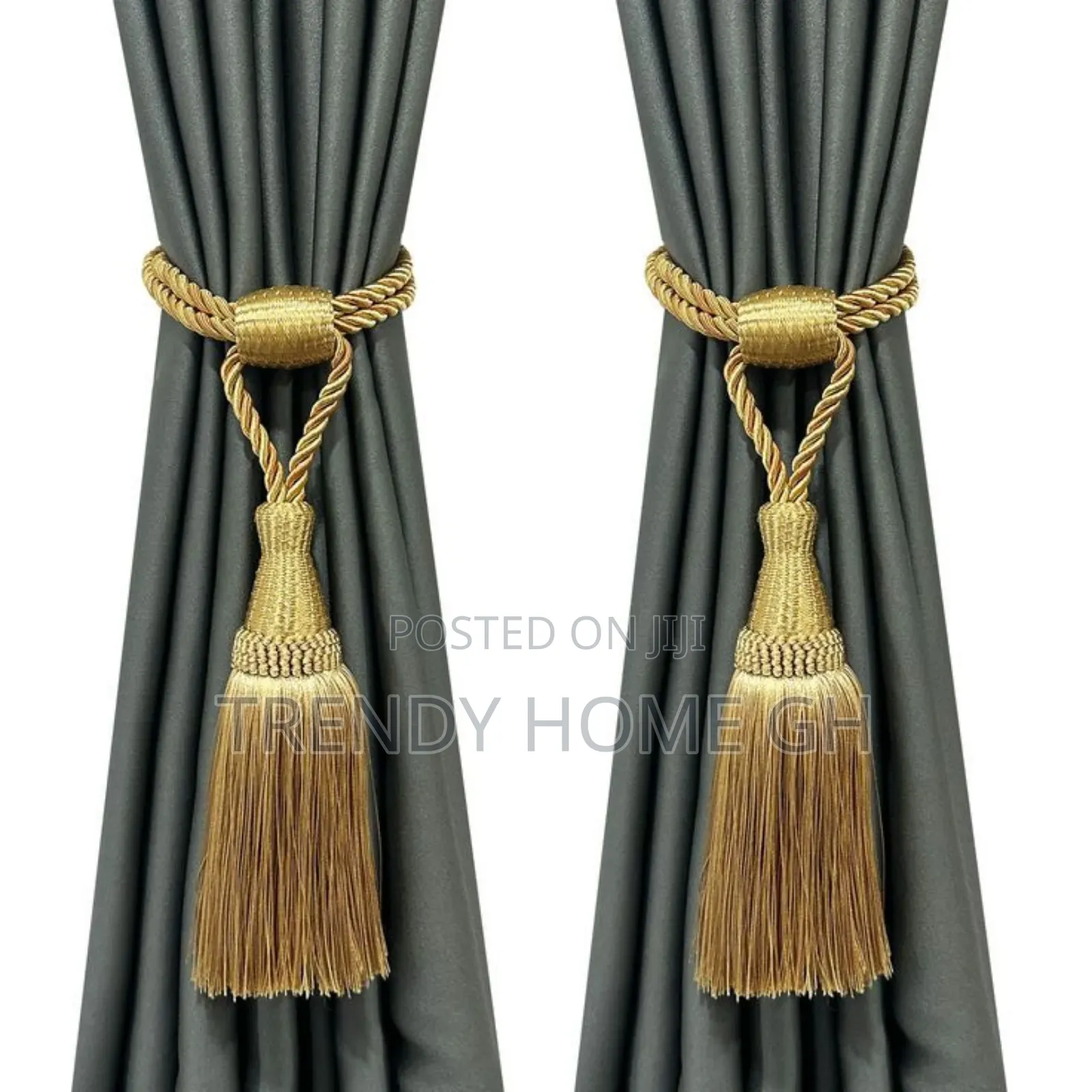 Elegant Curtains Tie-Backs Holdbacks With Tassel Home Office Decor
