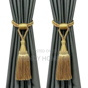 Elegant Curtains Tie-Backs Holdbacks With Tassel Home Office Decor