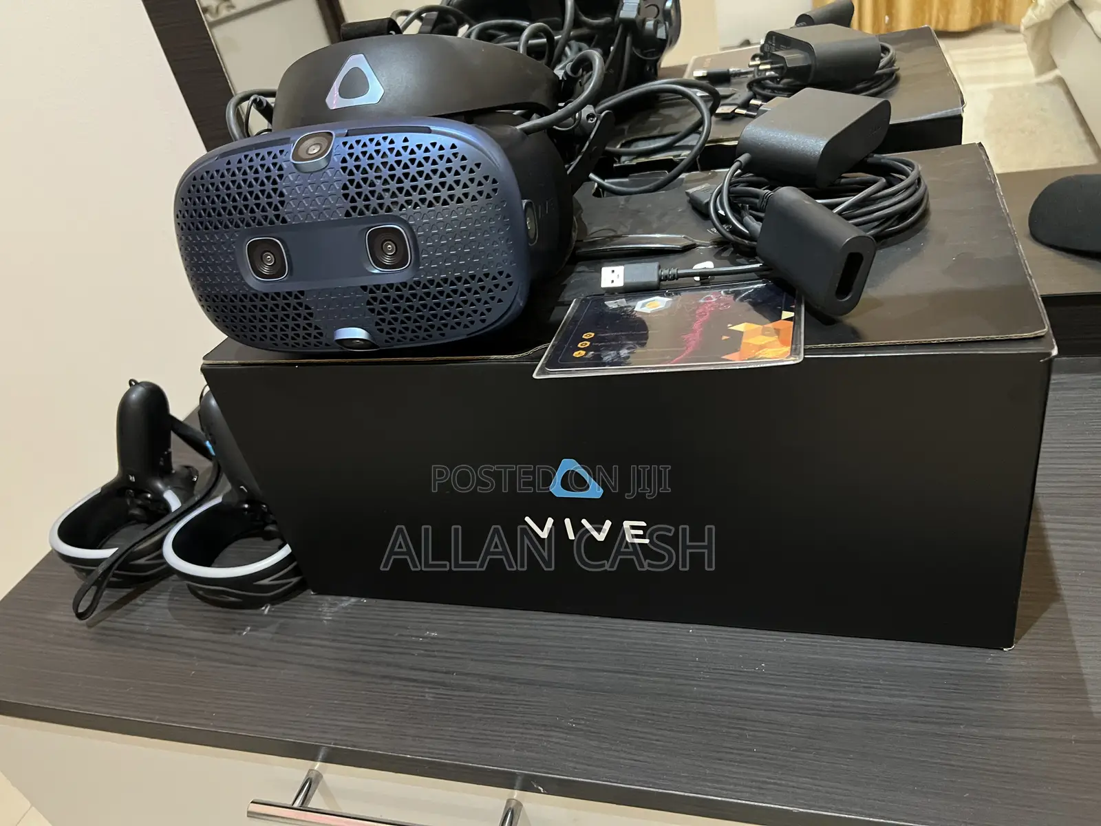 HTC Vive Cosmos Vr Headset-Open Box-Complete Set W/ Controllers Cables