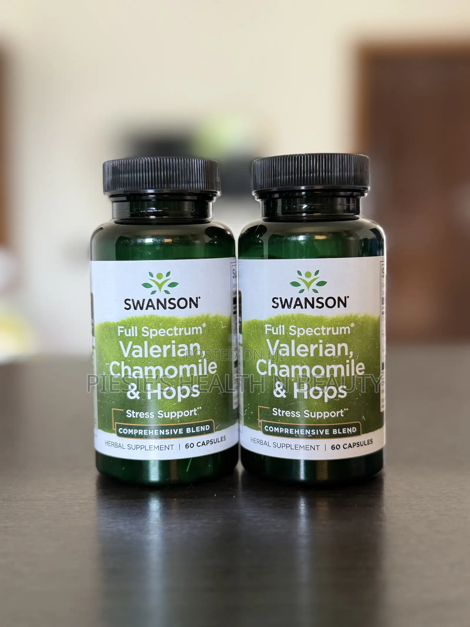 Swanson Full Spectrum Valerian, Chamomile Hops,60 Capsules