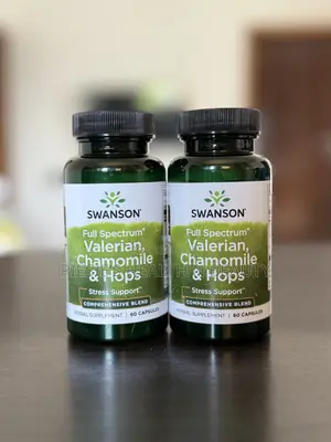 Swanson Full Spectrum Valerian, Chamomile Hops,60 Capsules