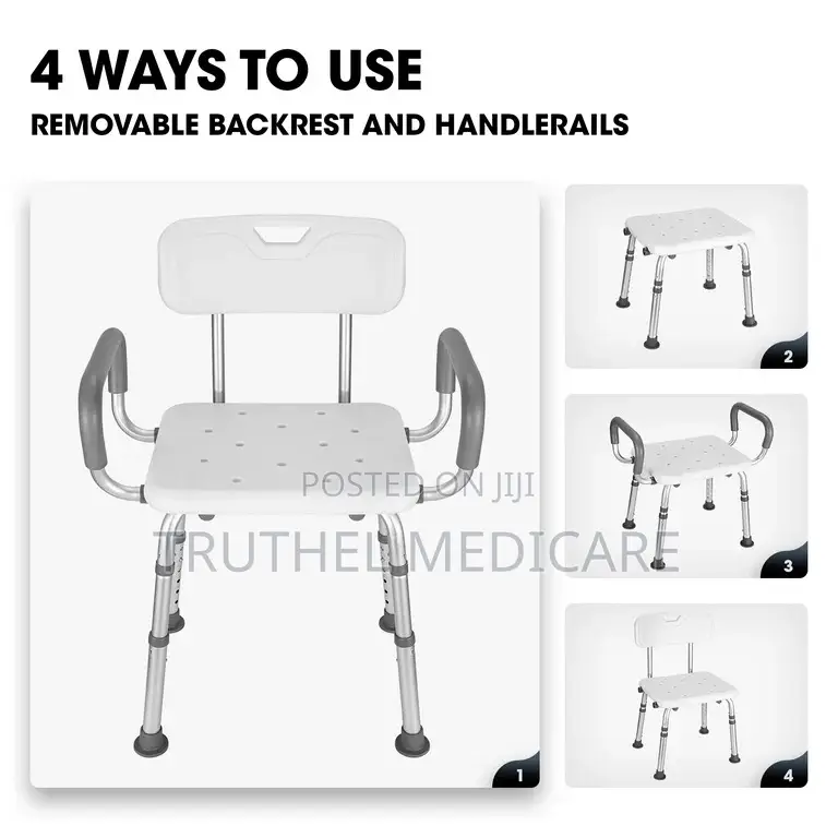 Bathroom Shower Seat - With Backrest/Armrest