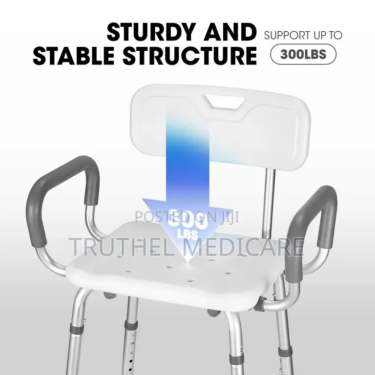 Bathroom Shower Seat - With Backrest/Armrest