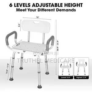 Bathroom Shower Seat - With Backrest/Armrest
