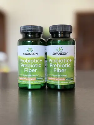 Swanson Probiotic+ Prebiotic Fiber Digestive Health, 60 Capsules