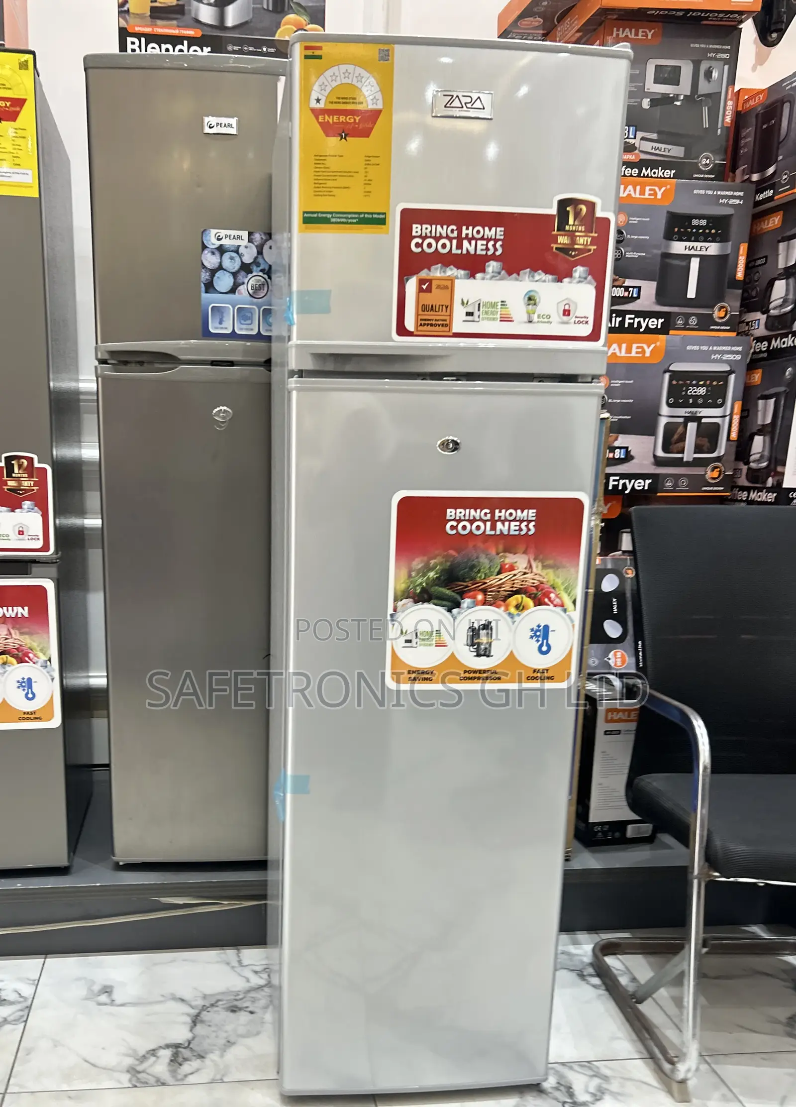 Check Out 166 Liters Grey Top Mount Zara-24tmf 2 Doors Fridge