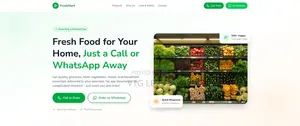 Food Retailer Landing Page - Customers Call or Whatsapp You