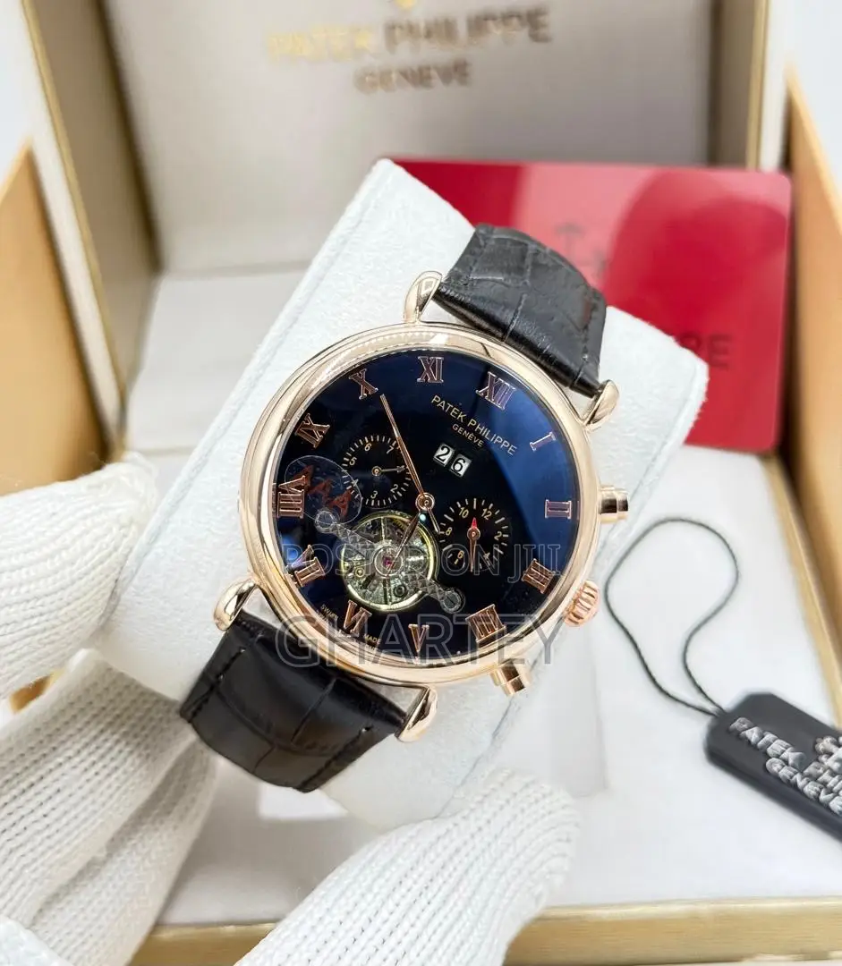 Luxury Automatic Patek Philippe Men’S Watch With Leather Strap