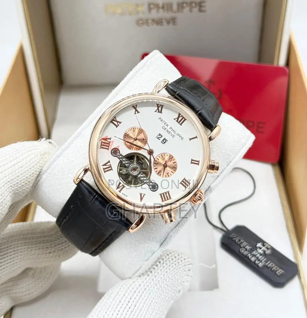 Luxury Automatic Patek Philippe Men’S Watch With Leather Strap