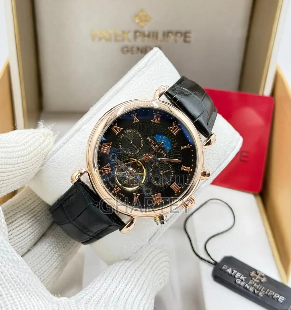 Luxury Automatic Patek Philippe Men’S Watch With Leather Strap