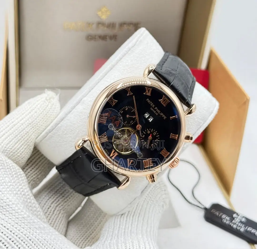 Luxury Automatic Patek Philippe Men’S Watch With Leather Strap