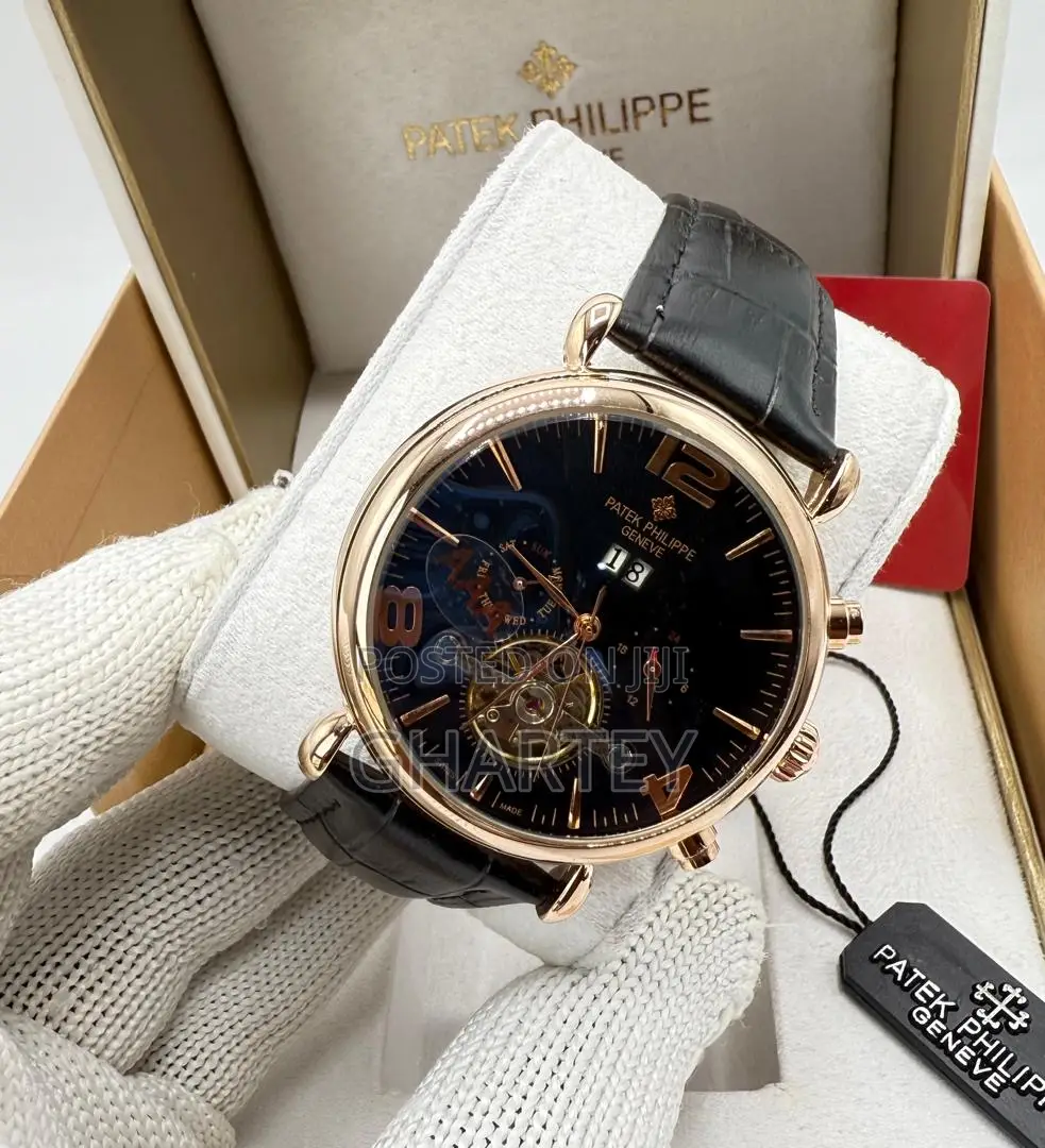 Luxury Automatic Patek Philippe Men’S Watch With Leather Strap