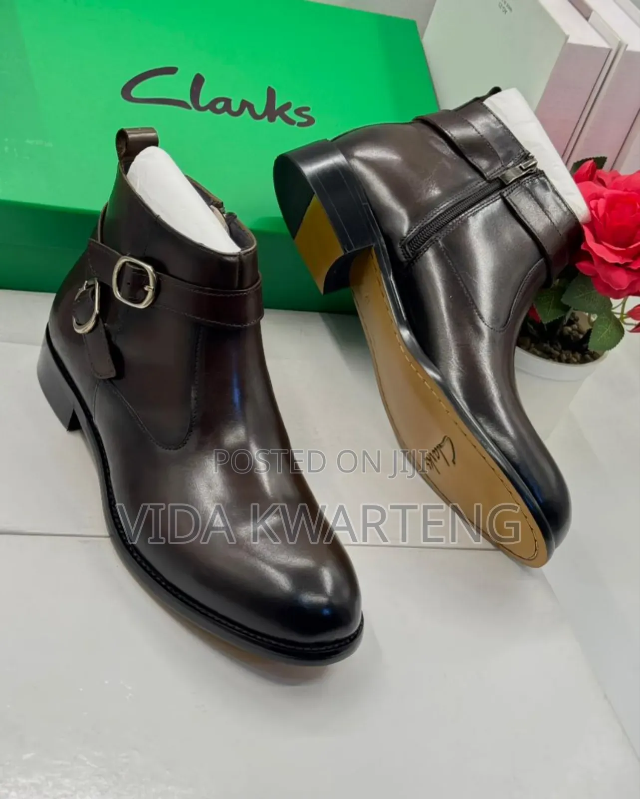 Executive Clarks Coffee Brown Boots