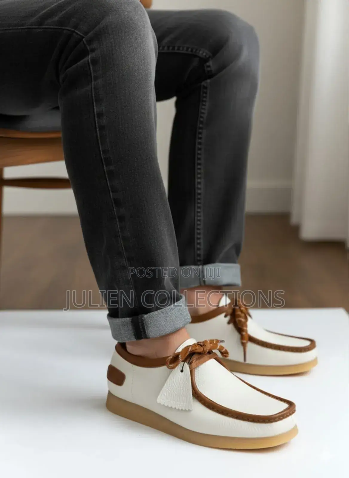 Original Clarks Leather White Purple and Brown