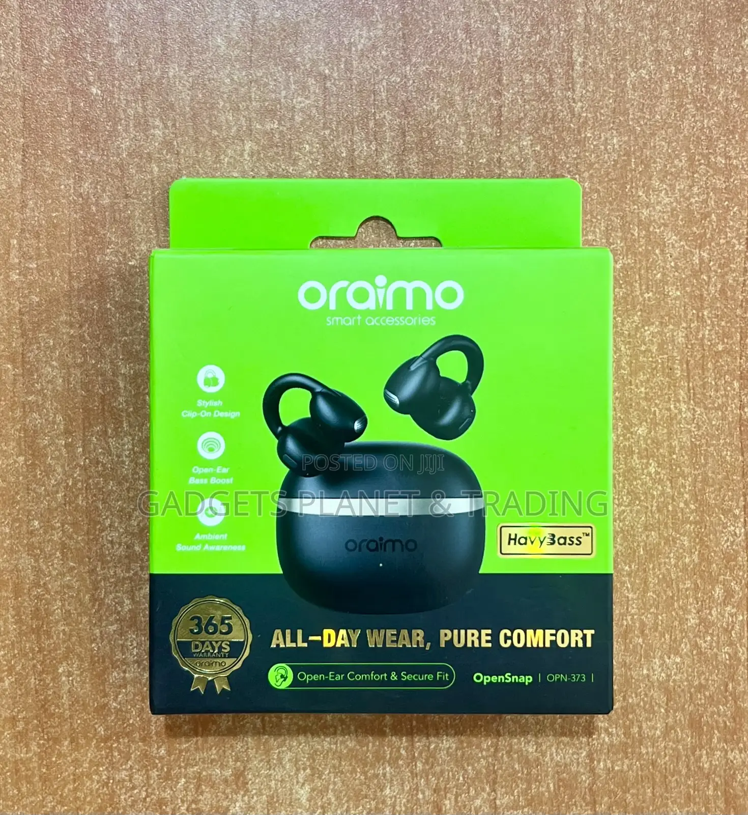 Oraimo Opensnap Clip-on True Wireless Earphones - Opn-373