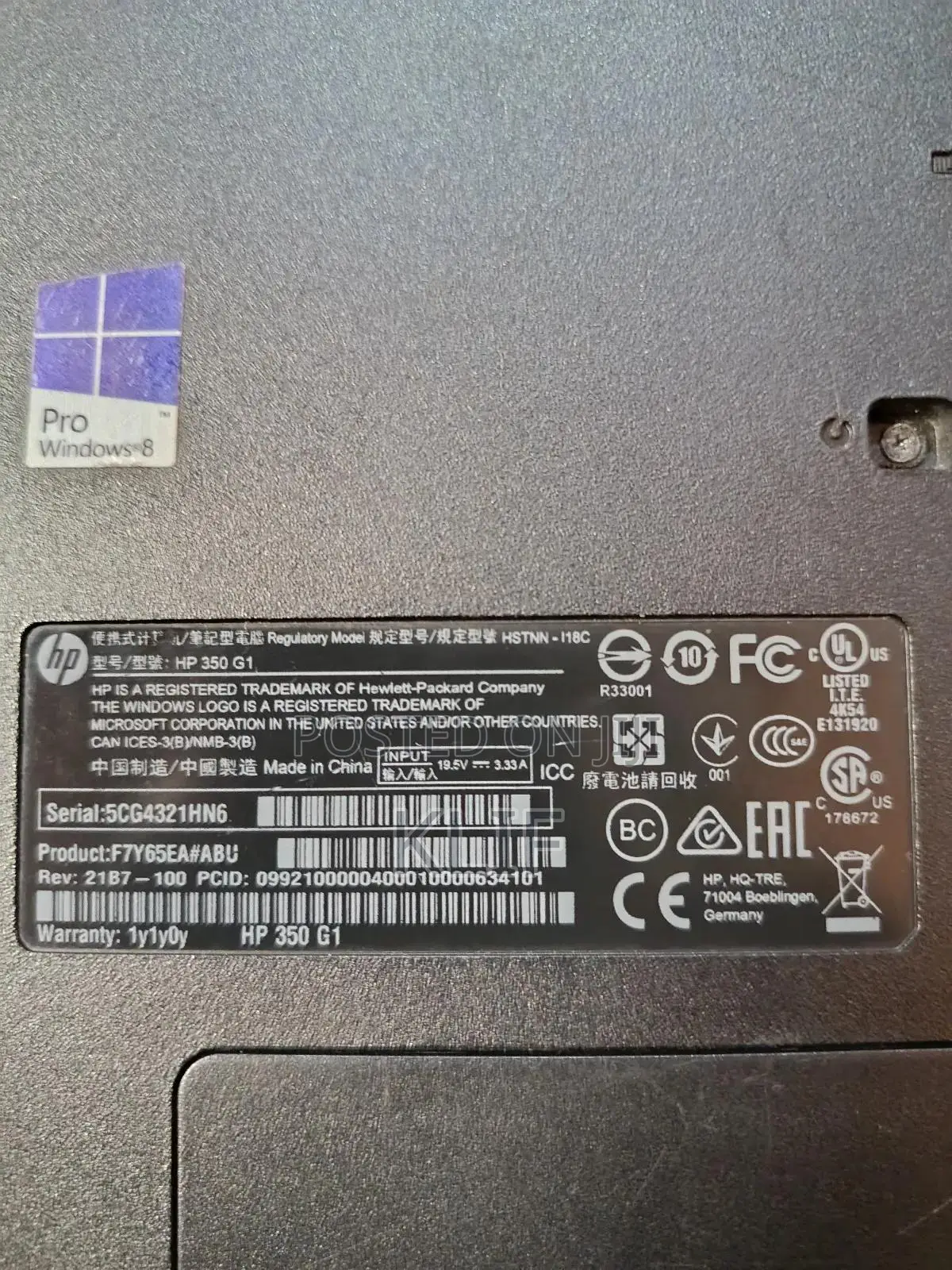 Laptop HP 350 G2 12GB Intel Core I3 HDD 320GB