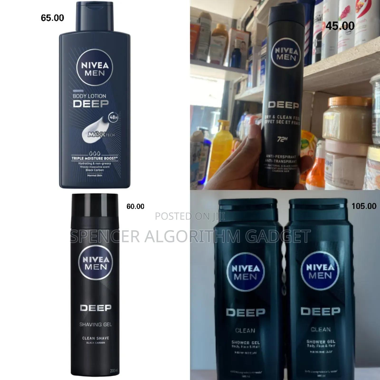 Nivea Men Deep Set( Lotion, Shower Gel, Shaving Foam, Deodorant)