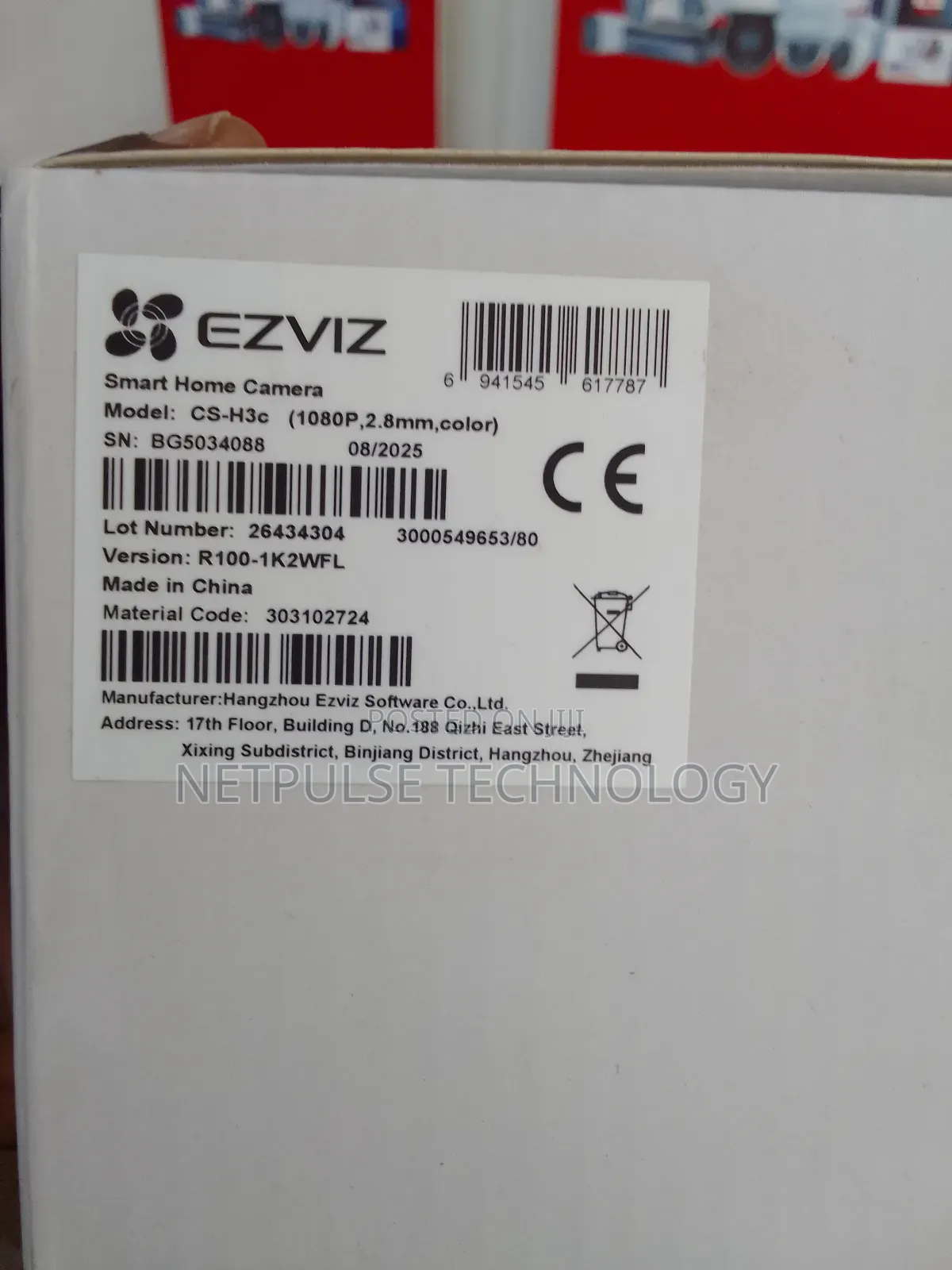 Ezviz Smart Home Camera Cs-H3c