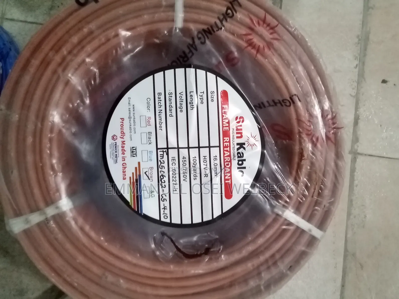Electrical Cable 16mm