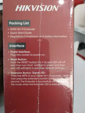 Hikvision N300 Wi-Fi Extender Ds-3wre3n