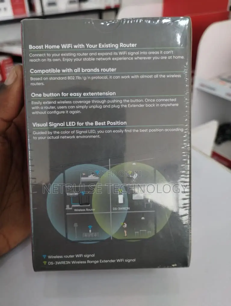 Hikvision N300 Wi-Fi Extender Ds-3wre3n