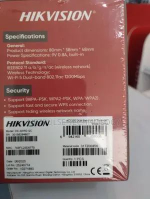 Hikvision Ac1200 Dual Band Wi-Fi Extender Ds-3wre12c