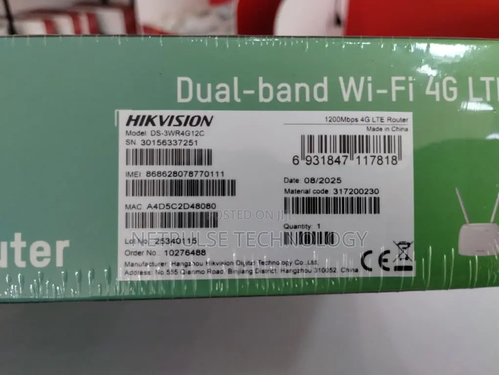 Hikvision 1200mbps 4g Lte Router Ds-3wr4g12c