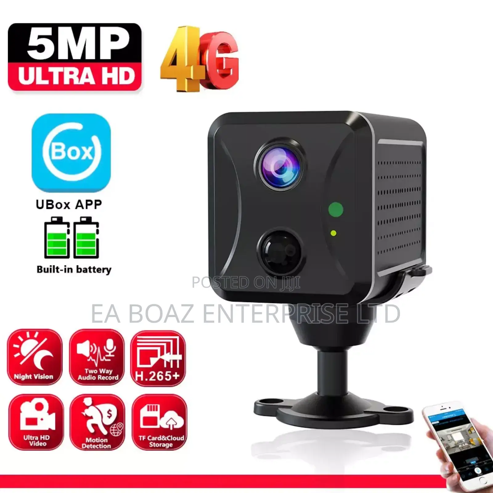 Ubox Spy or Hidden 4g Mini Portable, Rechargeable Smart Camera