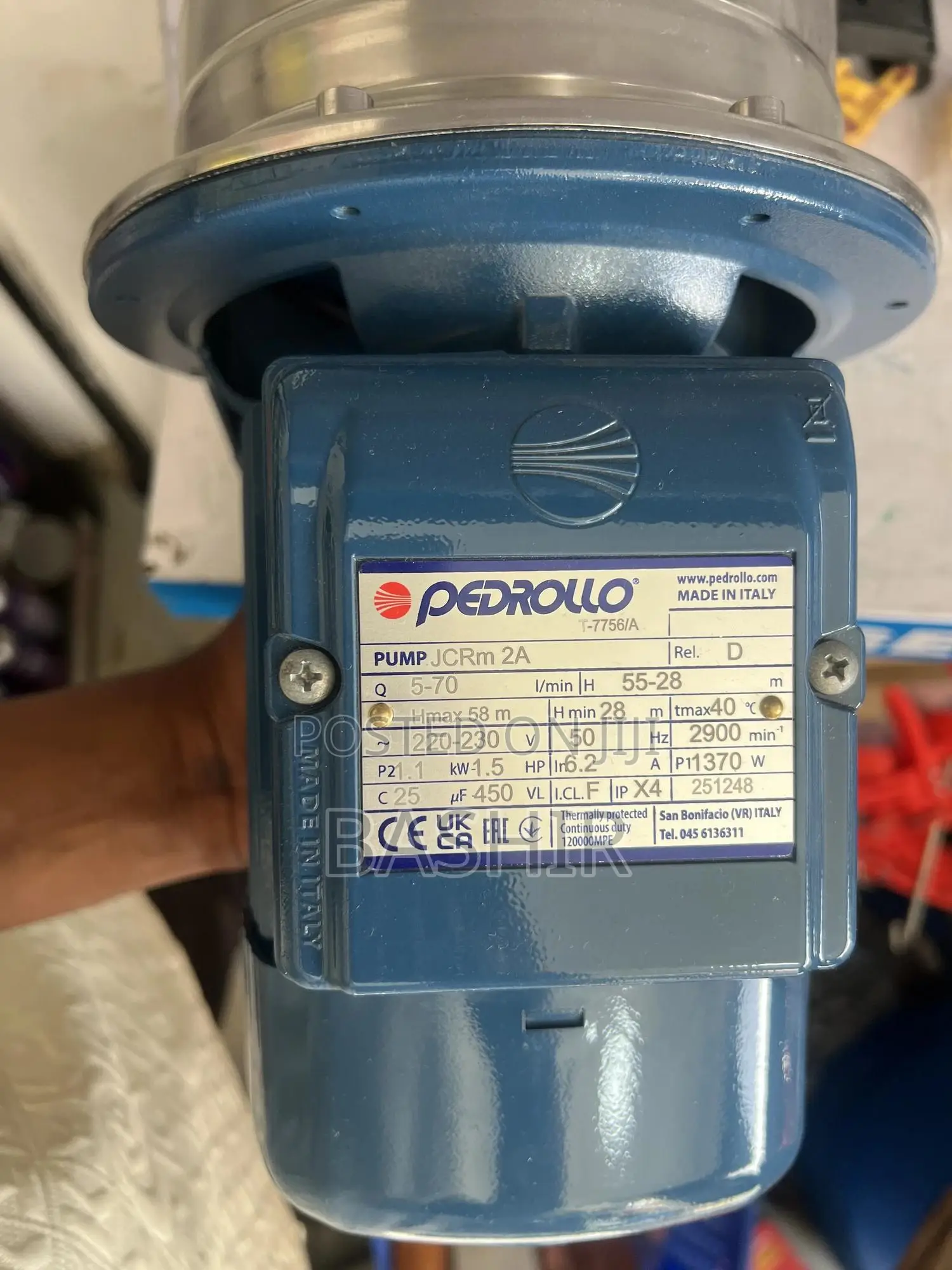 1.5hp Pedrollo Water Pump