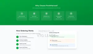 Fresh Produce Business Website - Call and Whatsapp Ordering