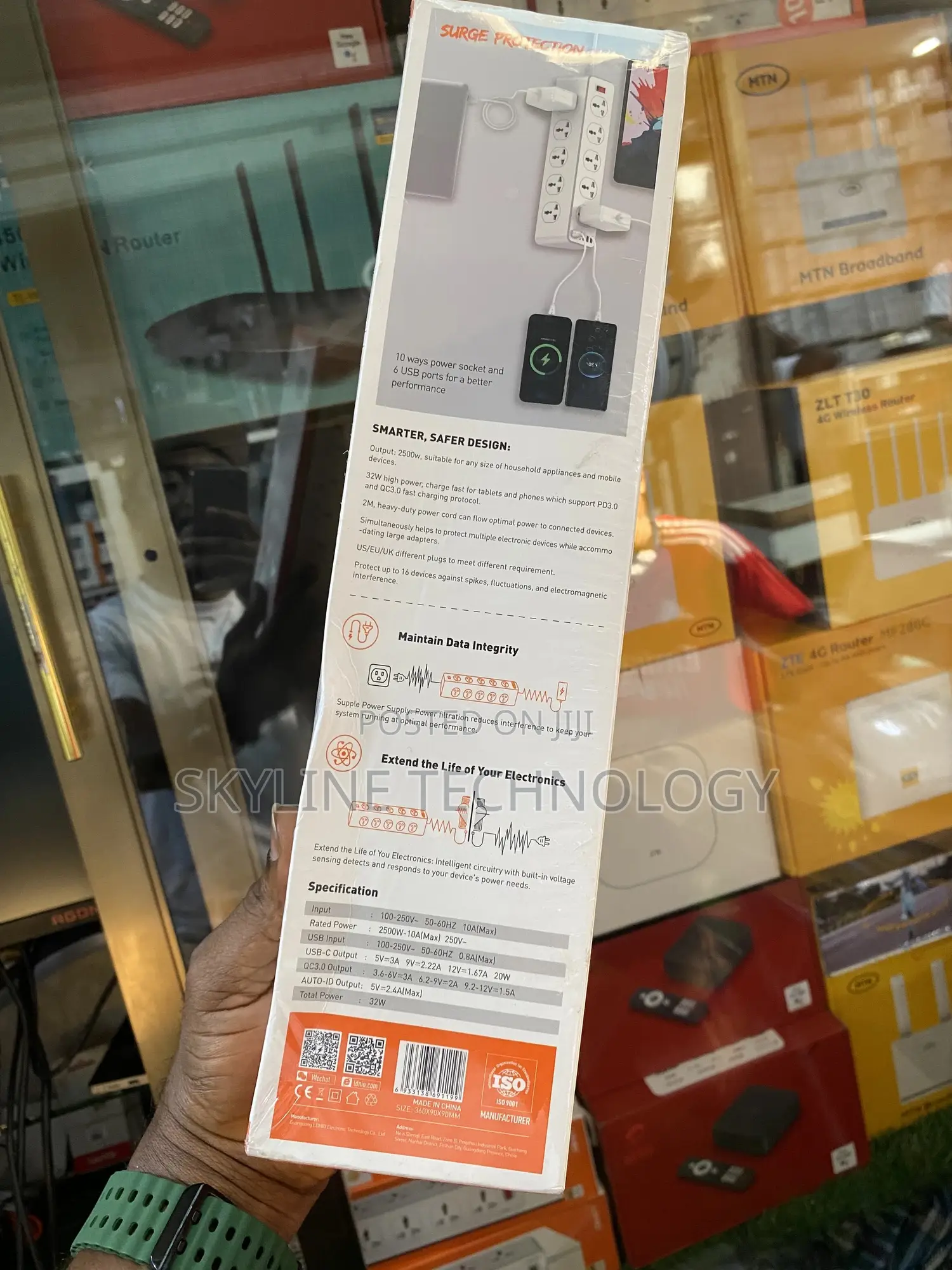 Smart Ldnio 2m Extention With 10 Outlets.