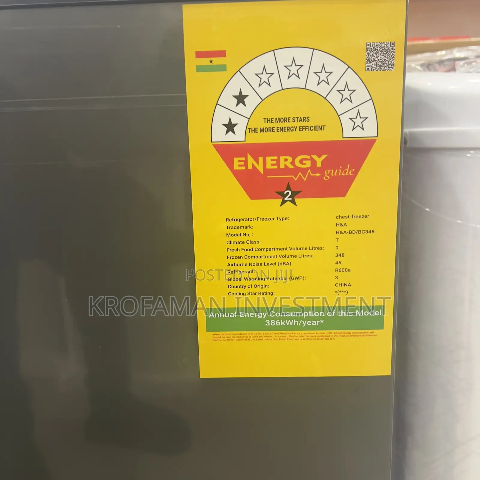 H a Chest Freezer 348l